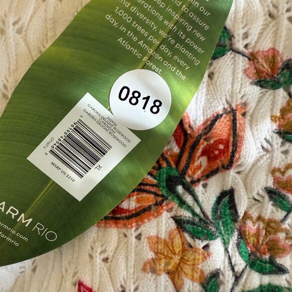 NEW NWT Farm Rio Women's Garden Delight Rosewood Cardigan Size XL - Picture 9 of 9